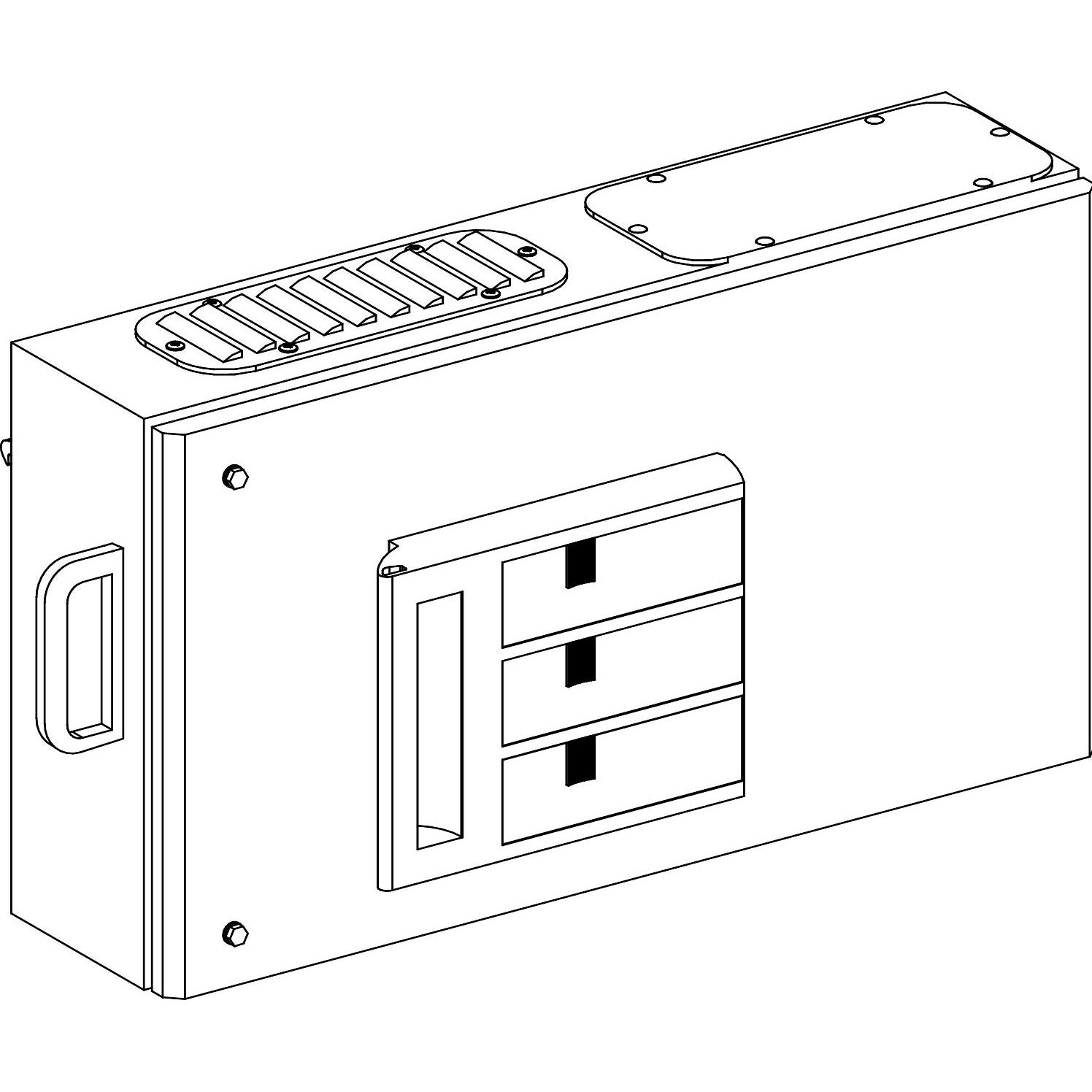 Schneider Electric, Verteilerschrank Zubehör, KS Abgangskasten, 250A, mit Sicherungtrenner, NH1 KSB250HD502