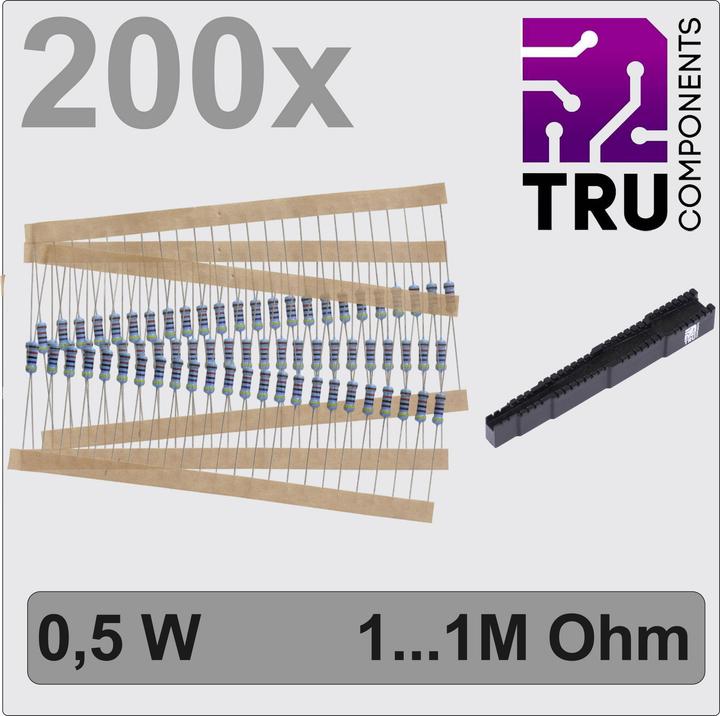 Actual product image Tru Components TC-12888472 T22P081 Metal layer resistor range axial bed