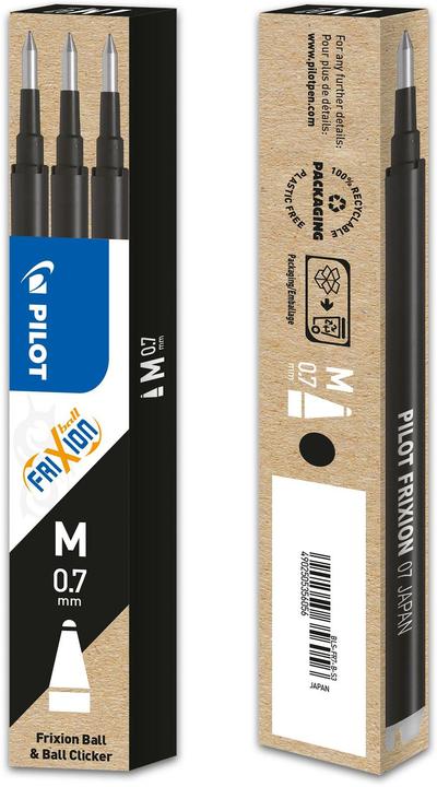 Produktbild Pilot FriXion (3 Stück, Schwarz, 0.70 mm)