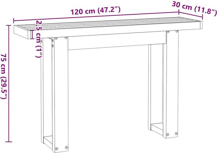 Image du produit vidaXL Konsolentisch (120 x 30 x 75 cm)