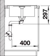 Actual product image Blanco Metra 45 S Compact (Fitted sink with draining board, 68 cm, 50 cm)