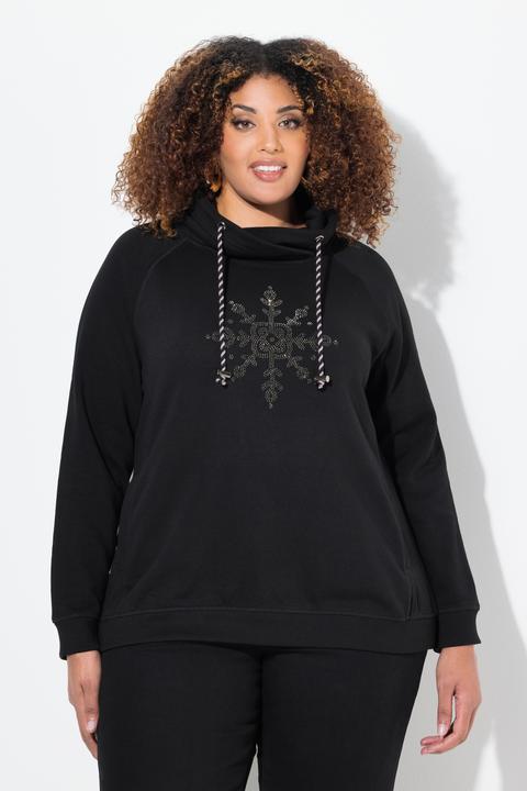 Produktbild Ulla Popken Sweatshirt, Eisstern, Stehkragen, Taschen, Langarm (42, 44)