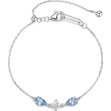 Brosway, Armschmuck, - Silver Bracelet with Cubic Zirconia Cloud Light Blue Fancy FCL111