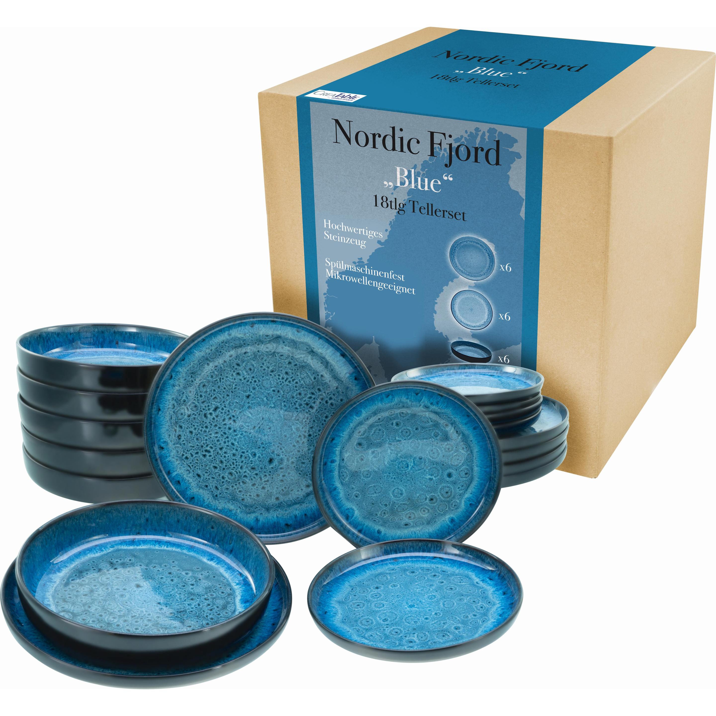 CreaTable, Geschirrset, Nordic Fjord (18 Stück)