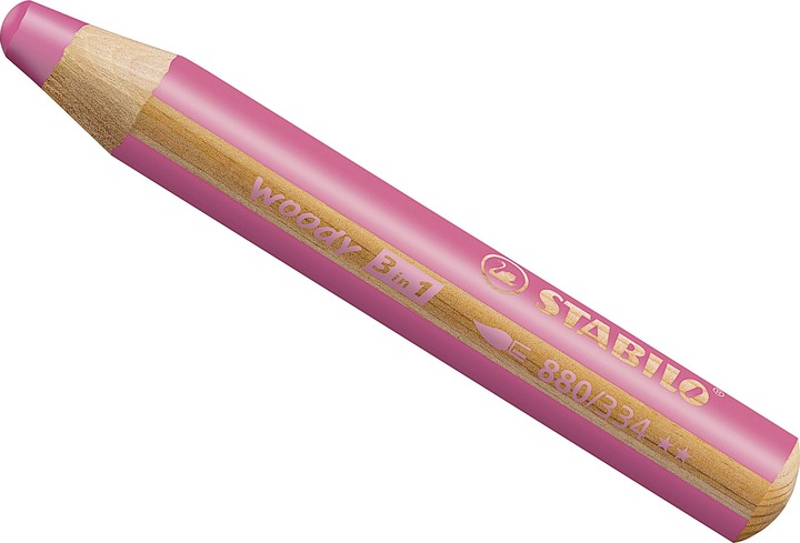 Actual product image STABILO woody 3 in 1 coloured pencil (Pink, 1 x)