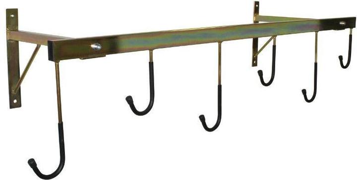 Actual product image P2R wall-mounted bicycle rack for 6 bicycles, wheel-mounted