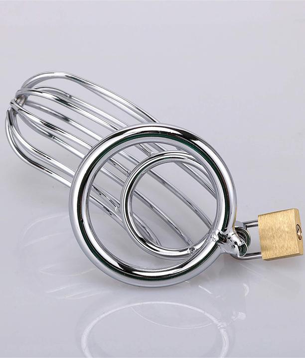 Actual product image XXdreamSToys Metal Cock Cage Banana Shape