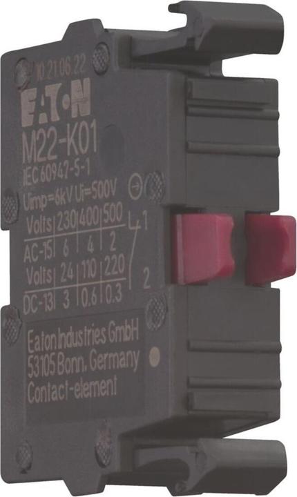 Produktbild Eaton Electric GmbH Kontaktelement 1sÖ Front M22-K01D