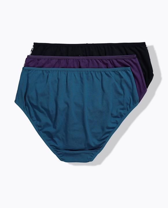 Immagine prodotto Ulla Popken Slip midi in confezione da tre con pizzo laterale (62, confezione da 3)