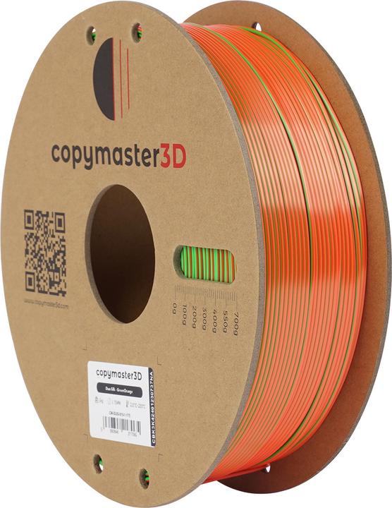Produktbild Copymaster3D Duo-Silk 3D Printer Filament, 1.75 mm, Green/Orange (1.75 mm, 1000 g)