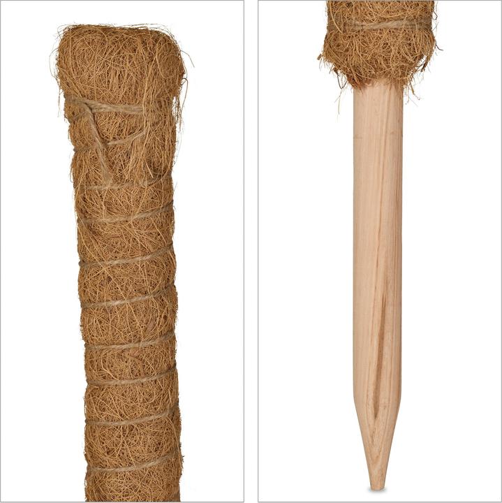 Relaxdays 10x Kokosstäbe (4 cm, 4 cm)