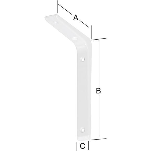 Vormann, Regalträger, Alu-Konsolstütze 150x200 mm weiss