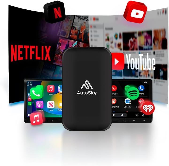 Immagine prodotto AutoSky AI Box Lite Plus 2.0 - CarPlay & Android Auto - Draadloos - Voor AutoÃ¢Â€Â™s vanaf 2016