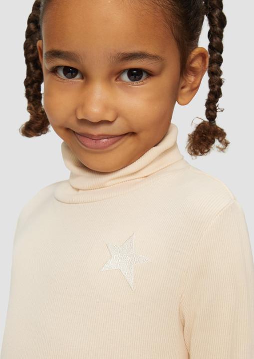 Produktbild S.Oliver T-Shirt Schmales Rollkragen-Shirt mit Stickerei (92)