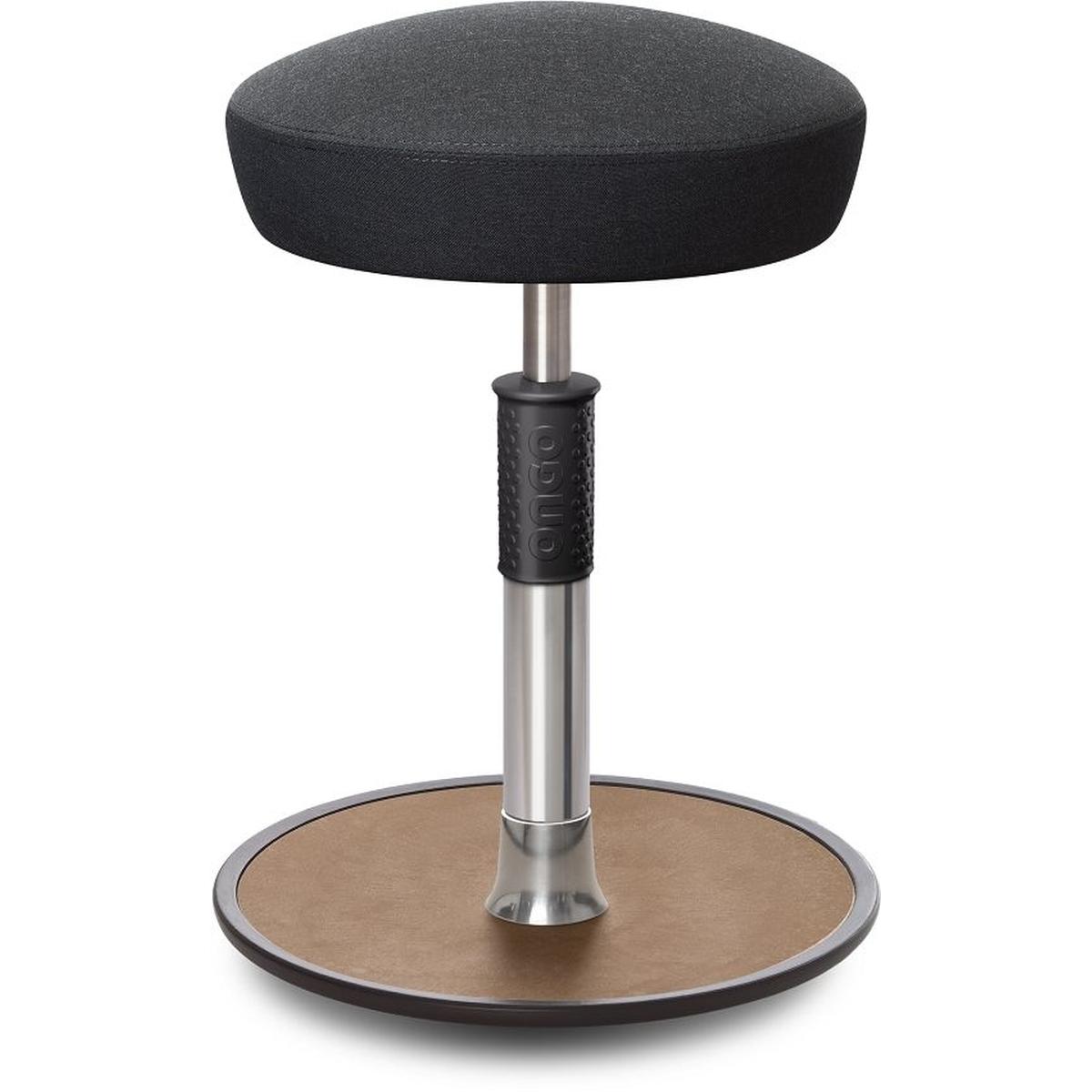 Ongo, Bürostuhl, Sitz- Stehhocker Free Regular Hutsitz kvadrat Remix Anthrazit chrom /Natur