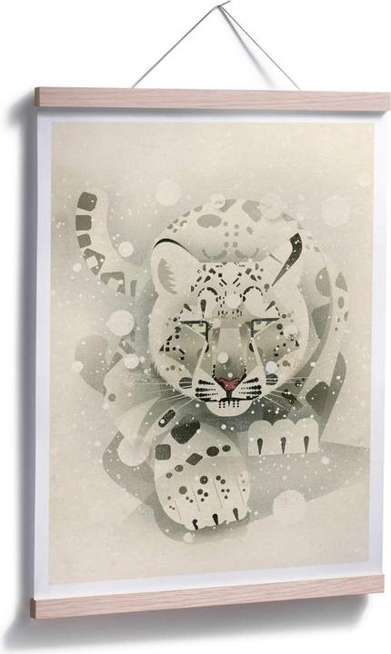 Actual product image Trenddeko Snow Leopard (80 x 100 cm)