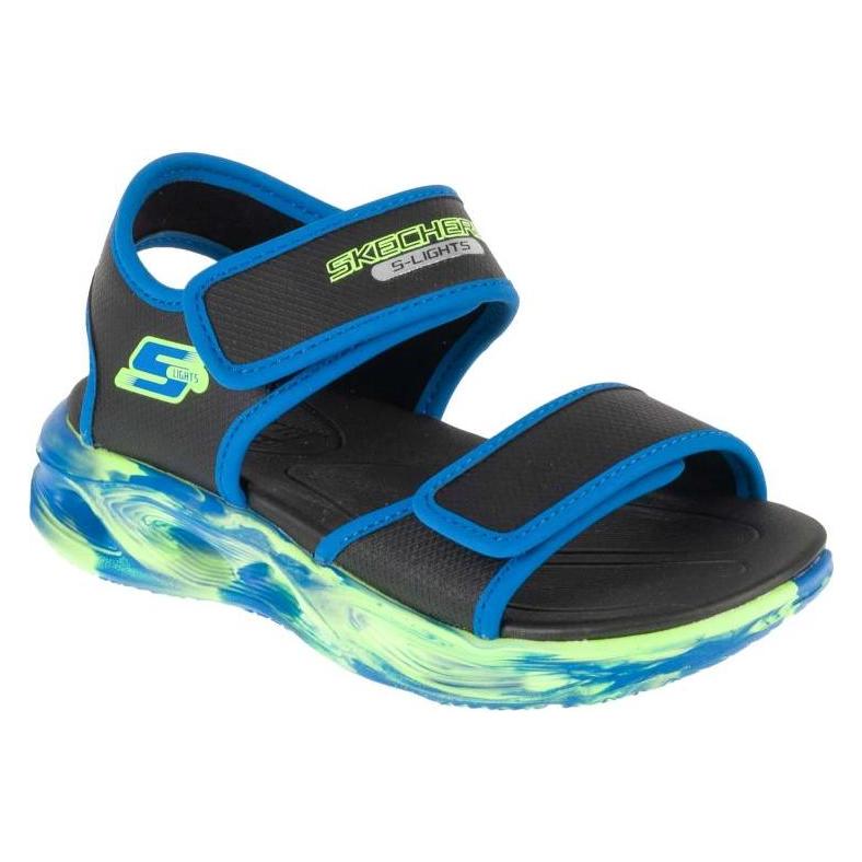 Skechers, Jungen, Sandalen, S-Lights, Sola Glow Sandale - Fusion Brights Black, Schwarz, (29)