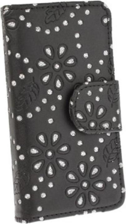 Actual product image König Design Protective cover (flip landscape) for mobile Apple iPhone 5 & 5s Black (Apple iPhone 5)