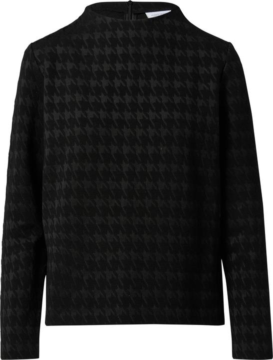 Image du produit Comma Sweatshirt Jerseyshirt mit Hahnentrittmuster und Stehkragen (32)