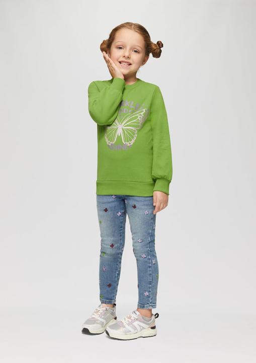 Produktbild s.Oliver Sweatshirt Sweatshirt mit Glitzerprint (98)