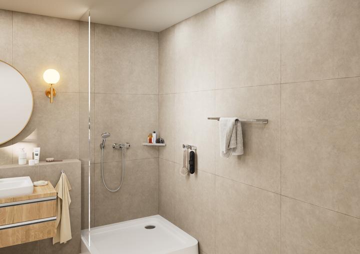 Immagine prodotto hansgrohe Vernis Blend set supporto doccia Vario EcoSmart con flessibile doccia 160 cm (2 Tipi di raggi, 9.70 l/min)