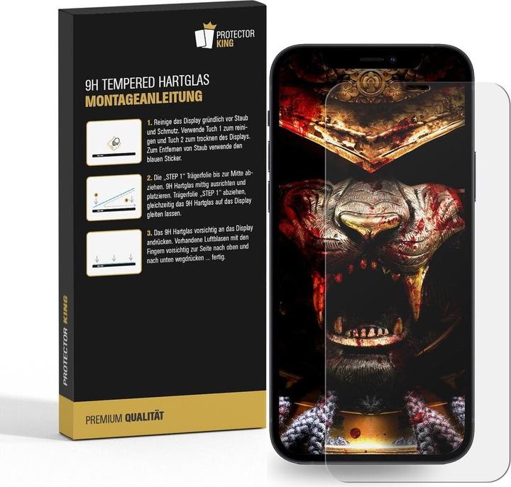 Actual product image Protectorking 1x 3D A++ real tempered 9H armoured glass CLEAR (1 Piece, Apple iPhone 12 mini)