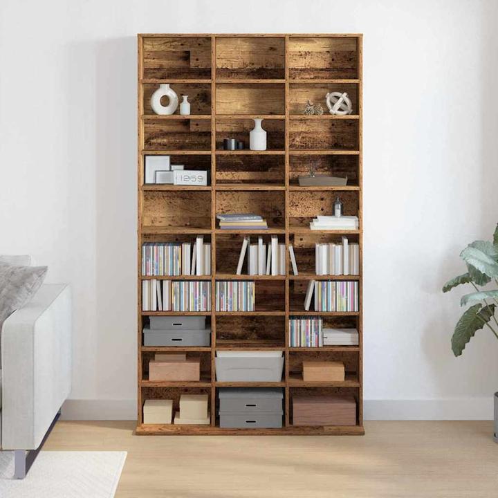 Produktbild VidaXL CD-Regal Altholz 101x23x177,5 cm Holzwerkstoff