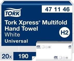 Actual product image Garmin Leaflet towel paper Tork Xpress Multifold Universal H2 2 layers, 23,4 x 21,3 cm (20 pcs) (20x)