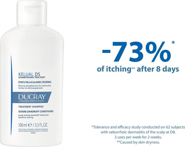Produktbild Ducray Kelual DS Intensiv-Pflegeshampoo bei seborrhoischem Ekzem (100 ml, Flüssiges Shampoo)