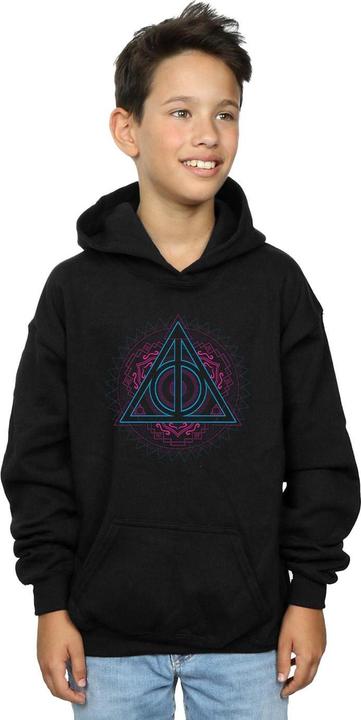 Immagine prodotto Neon Deathly Hallows Felpa con Cappuccio Ragazzi (140, 146)