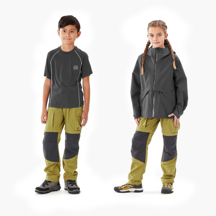 Actual product image Quechua Zip-Off-Hose Kinder Gr. 123–172 Wandern - MH500 khaki (140)