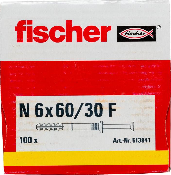 Image du produit Fischer Tampon à clouer N 6x60/30 F (100 pcs)