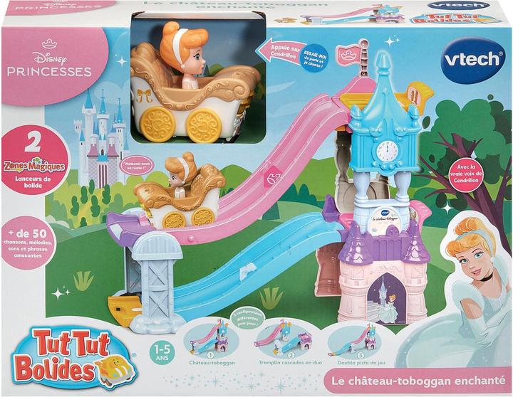 Produktbild VTech Tut Tut Bolides Disney Princesses - Château-toboggan enchanté (+Le carrosse mariage enchanté de Cen