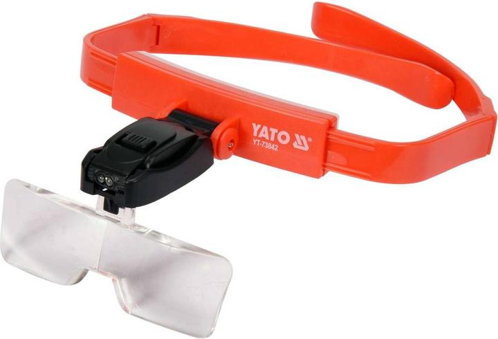 Produktbild Yato Profi Kopfband-Lupe mit Beleuchtung | Vergrösserung 1x/1,5/2x/2,5x/3,5x