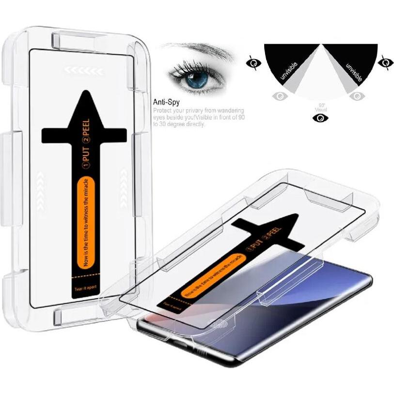 Protectorking 3x Blickschutz 9H Panzerglas Anti-Spy Montagehilfe (3 Stück, Samsung Galaxy S23 Ultra), Smartphone Schutzf...