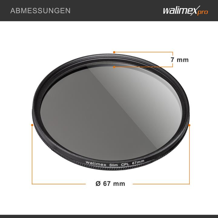 Actual product image Walimex Slim Polarizing Filter Circular 67 mm (67 mm, Polarizing filter, 67 mm)