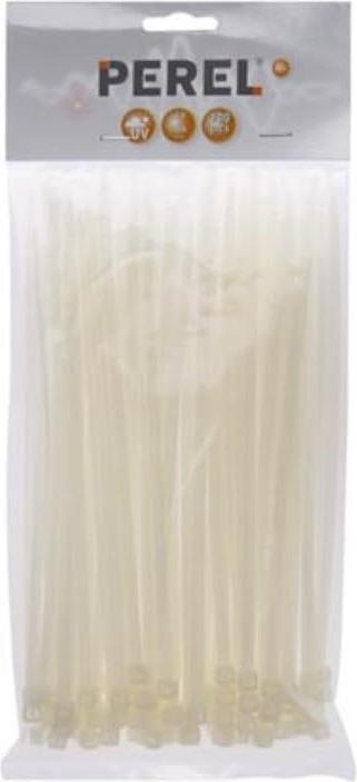 Produktbild Velleman NYLON-KABELBINDER-SET - 4.6 mm x 200 mm - weiss (100-tlg.) (Klettkabelbinder, 200 mm, 100 Stk.)