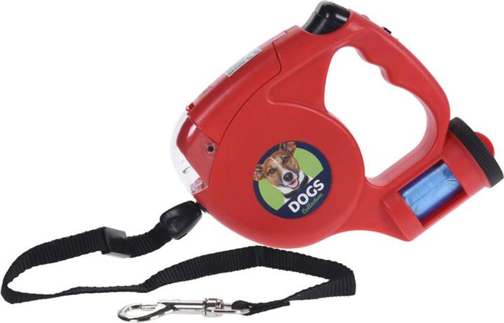 Image du produit Casativo Laisse à enrouleur pour chien, laisse extensible avec lampe et porte-sac pour chien (Chien, Général)