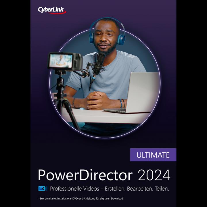 Produktbild CyberLink PowerDirector 2024 Ultimate ESD Download Code (1 User, 1 Geräte/User, unbegrenzt)