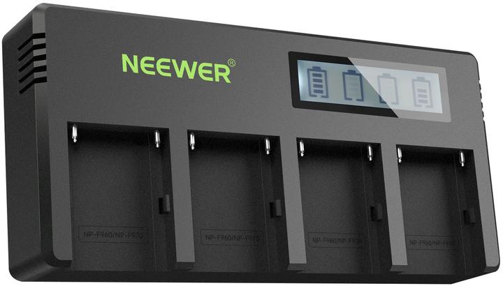 Actual product image Neewer 4-Channel LCD Display Battery Charger For F550/F750/F970 (Camera battery charger)