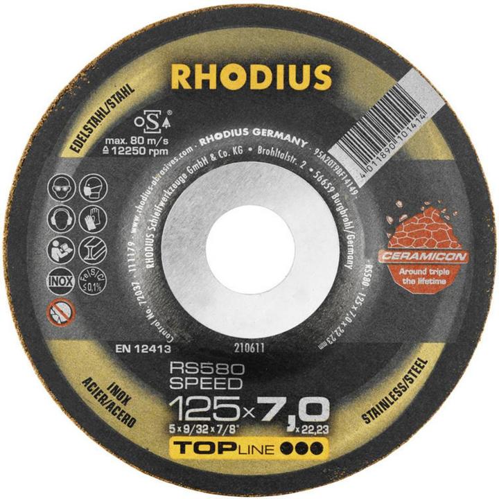 Actual product image Rhodius RS580 SPEED grinding wheel