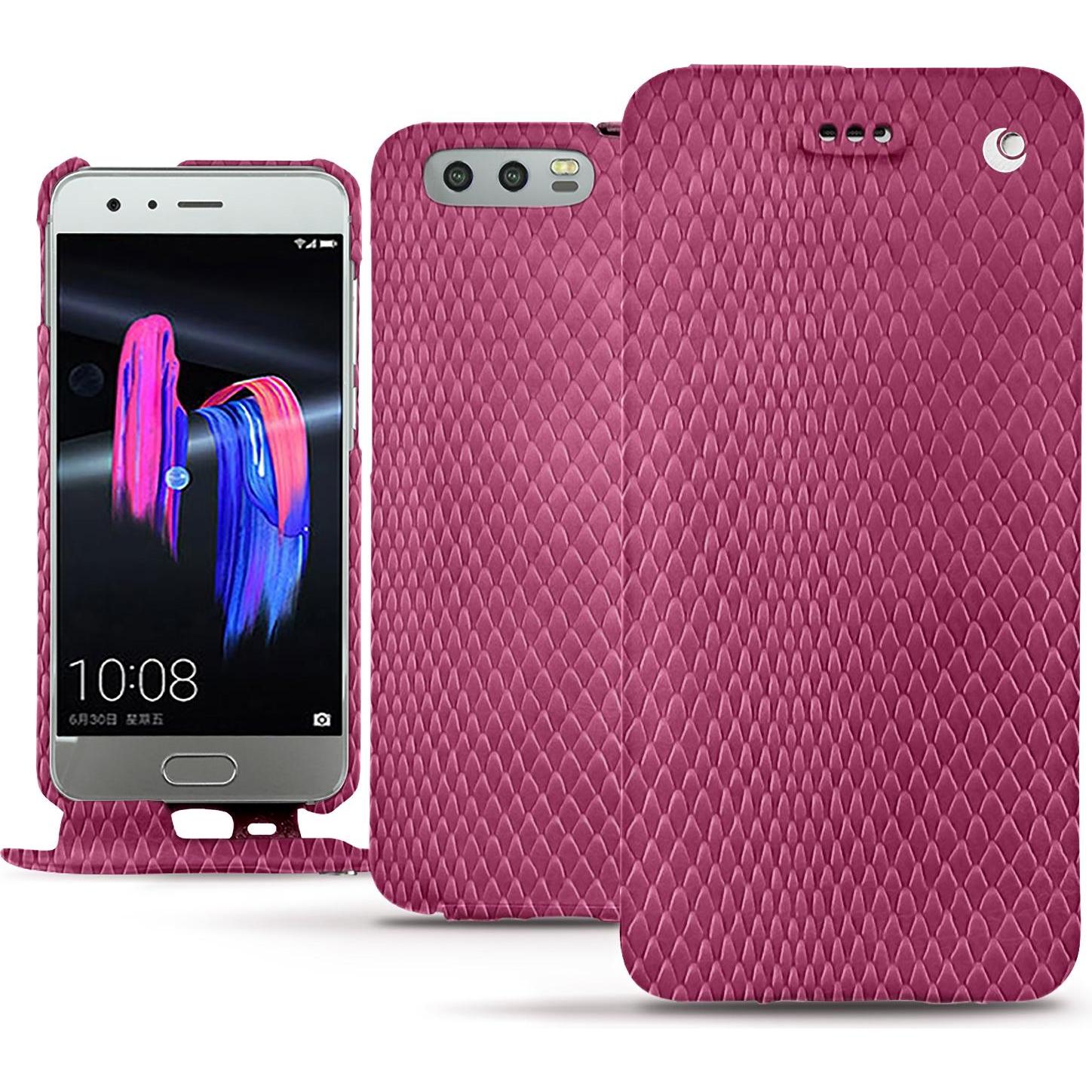 Noreve Lederschutzhülle vertikal (Honor 9), Smartphone Hülle, Rosa