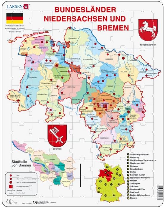 Produktbild Larsen Bremen and Niedersachen (70 Teile)