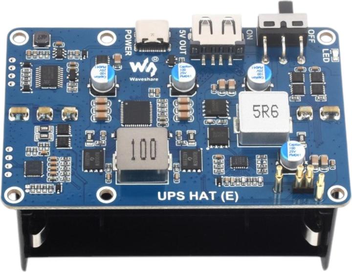 Produktbild WaveShare USV HAT (E) 6A 4x21700 Akkuboard für Raspberry Pi 5/ 4B/ 3B+