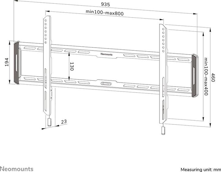 Image du produit Neomounts WAH 1TFT 1Articulation Max.70 (Mur, 86", 70 kg)