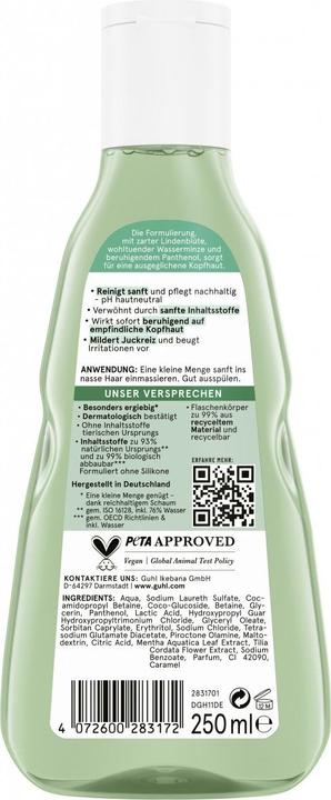 Actual product image Guhl Sensitive scalp (Liquid shampoo, 250 ml)