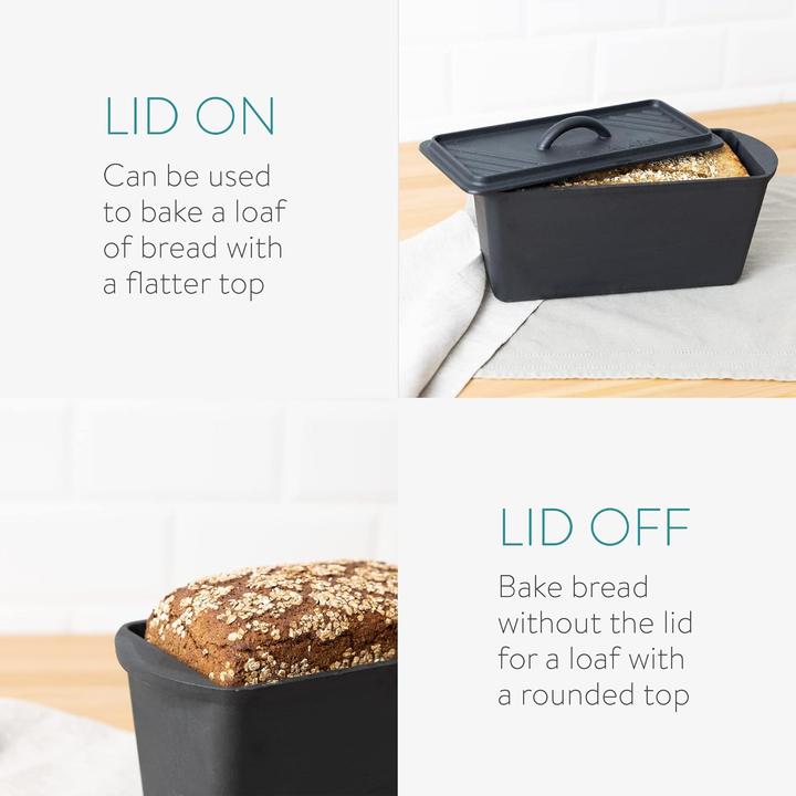Produktbild Navaris Gusseisen Brotbackform mit Deckel