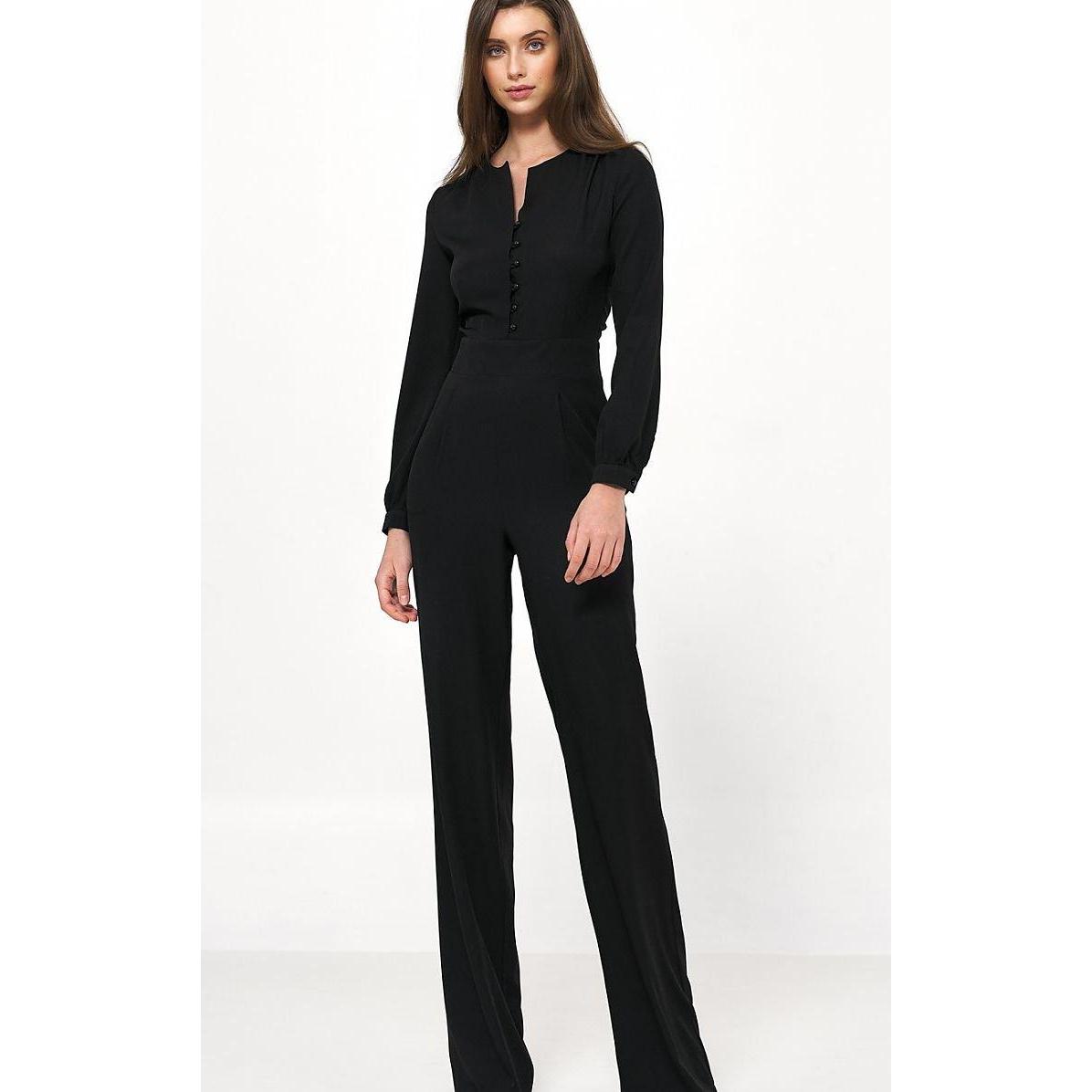 Nife, Damen, Jumpsuit, Overall, Schwarz, (38)