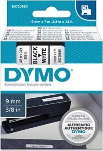Actual product image Dymo taśma S0720680 (black on white) type D1 (0.90 cm, Black, White)