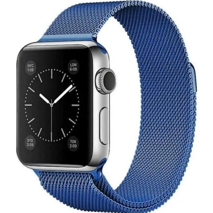 Hurtel Magnetisches Armband für Watch 6 (Edelstahl), Uhrenarmband, Blau